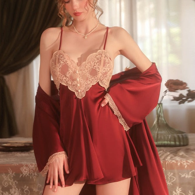 Hailey's Lace Nightdress & Robe